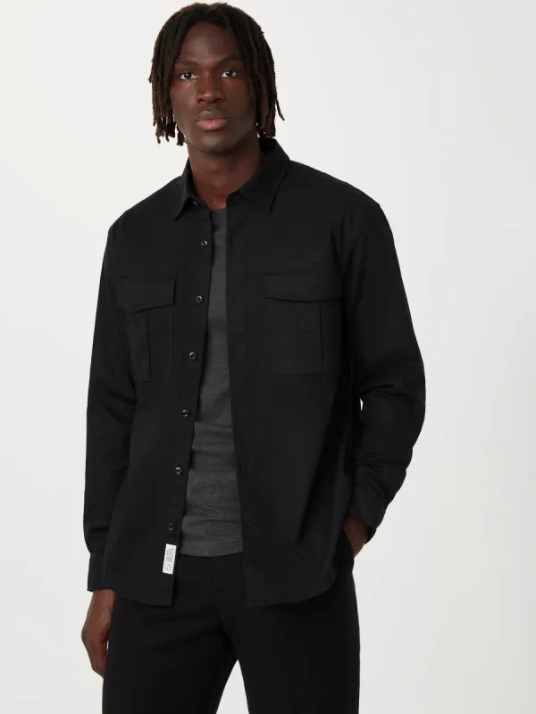 The Utility Shirt  in Black sold by Frank & Oak