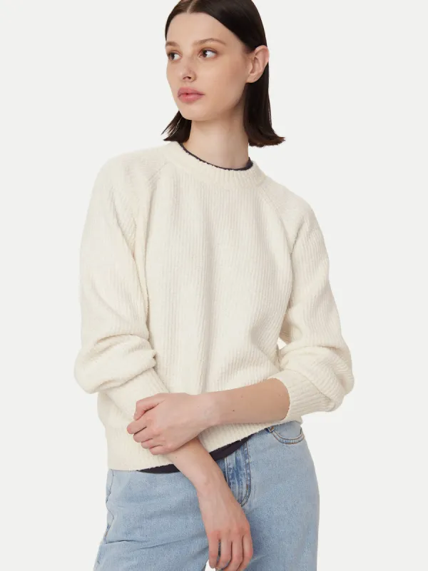 The Seawool® Crewneck Sweater in White Cream sold by Frank & Oak