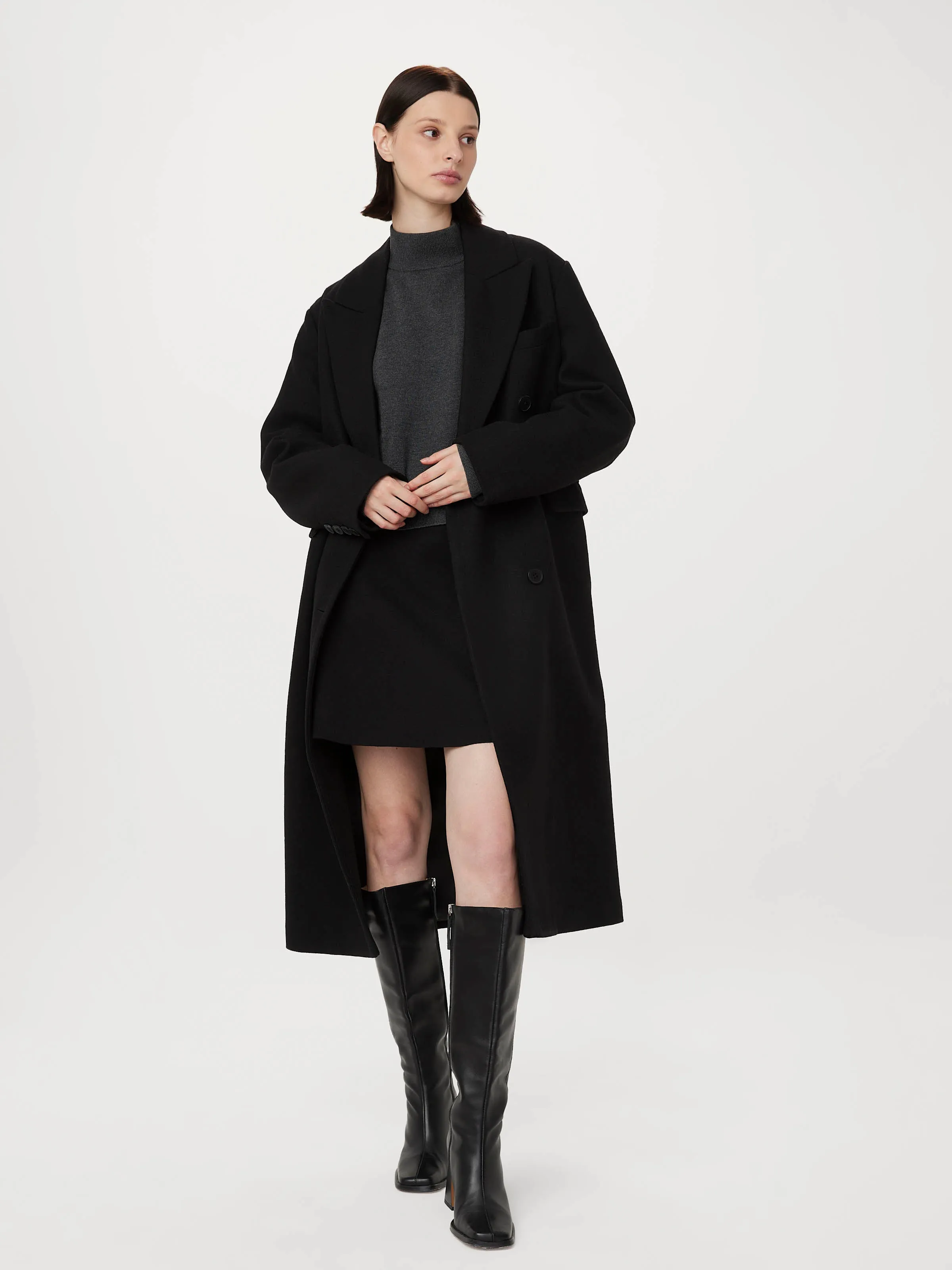 The Compact Mockneck Sweater in Cool Grey sold by Frank & Oak product image thumbnail 4