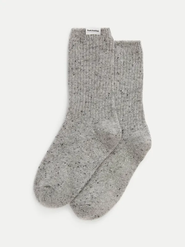 The Donegal Winter Socks in Grey sold by Frank & Oak
