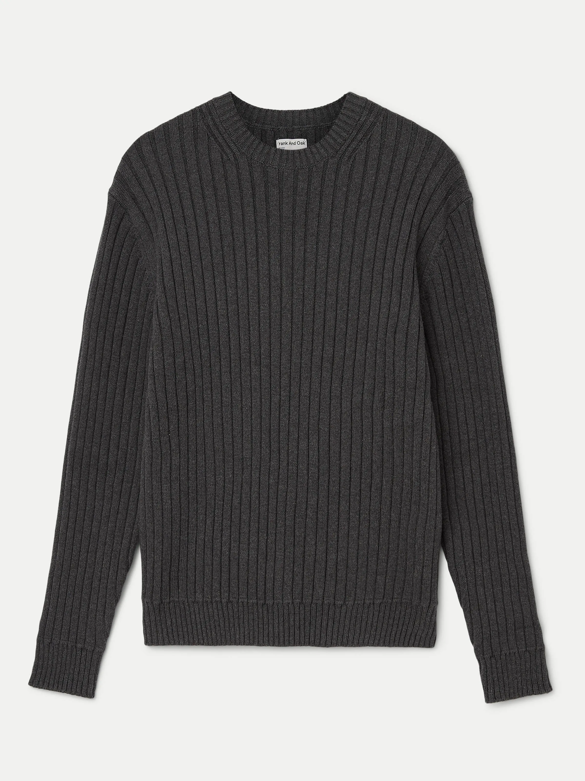 The Relaxed Ribbed Sweater in Grey Black sold by Frank & Oak product image thumbnail 5