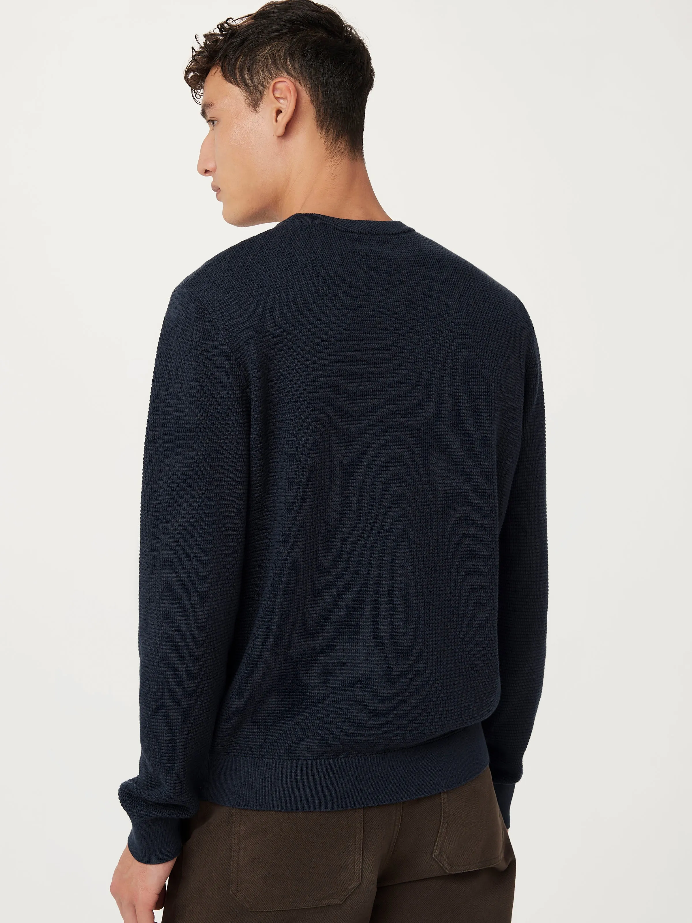 The Waffle Crewneck Sweater in Midnight Blue sold by Frank & Oak product image thumbnail 3