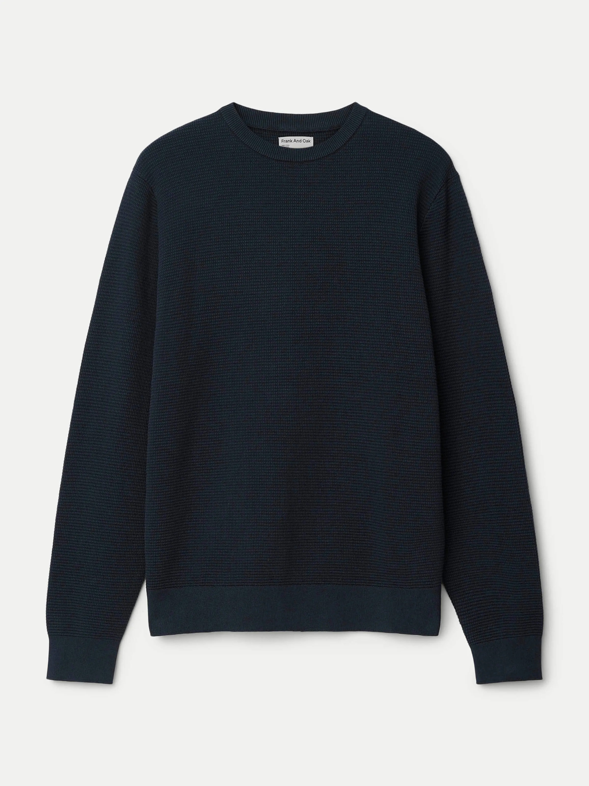 The Waffle Crewneck Sweater in Midnight Blue sold by Frank & Oak product image thumbnail 5