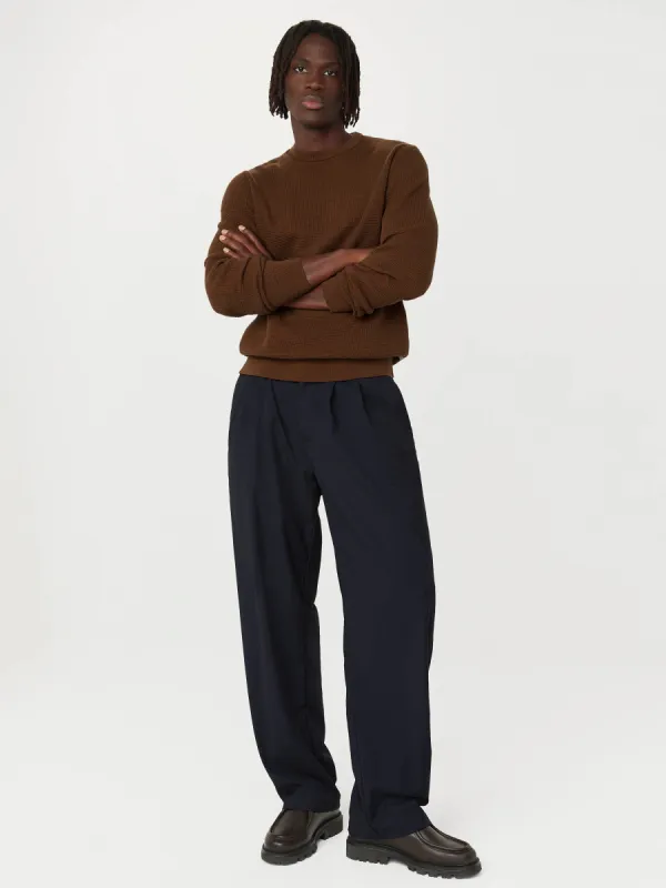 The Waffle Crewneck Sweater in Cappuccino sold by Frank & Oak
