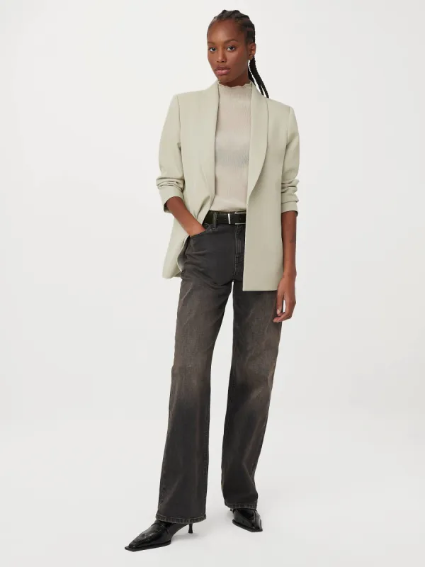The Fluid Blazer in Light Greige sold by Frank & Oak