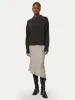 The Asymmetrical Midi Skirt in Light Grey sold by Frank & Oak
