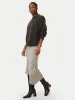 The Asymmetrical Midi Skirt in Light Grey sold by Frank & Oak