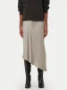The Asymmetrical Midi Skirt in Light Grey sold by Frank & Oak