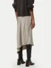 The Asymmetrical Midi Skirt in Light Grey sold by Frank & Oak