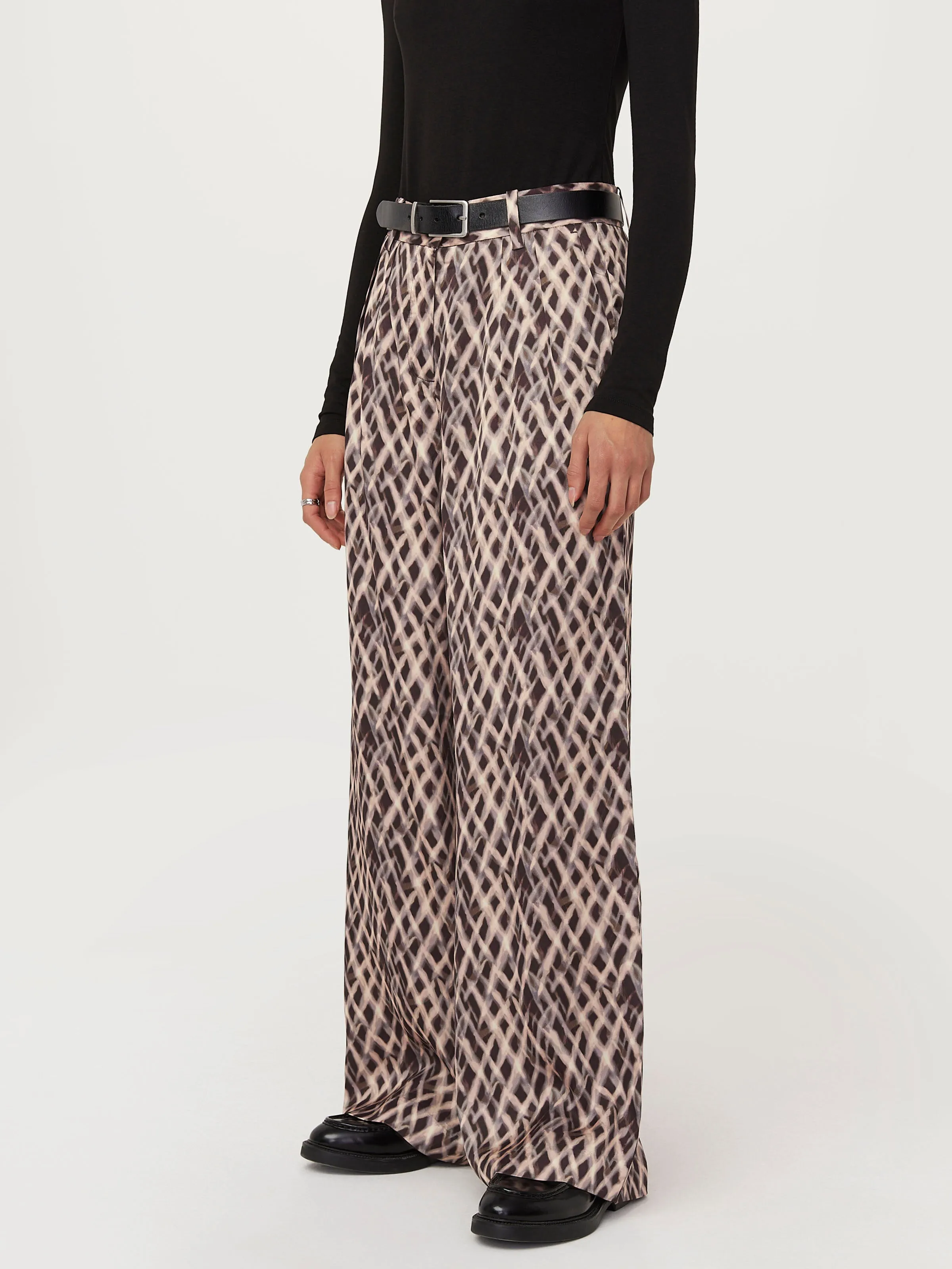 The Emma Wide Satin Pant in Dark Chocolate sold by Frank & Oak product image thumbnail 3