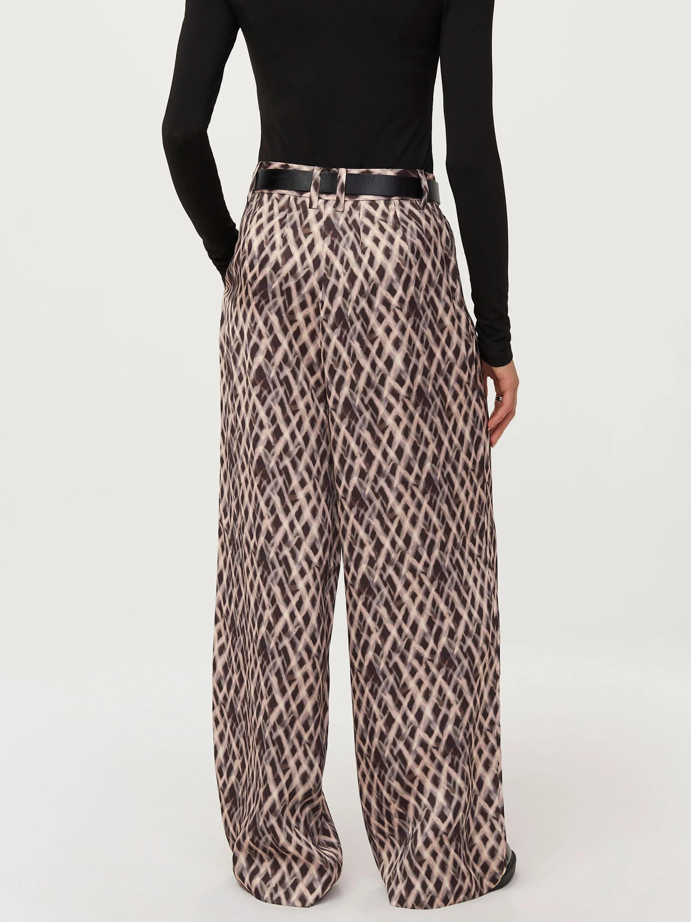 The Emma Wide Satin Pant in Dark Chocolate sold by Frank & Oak product image thumbnail 4