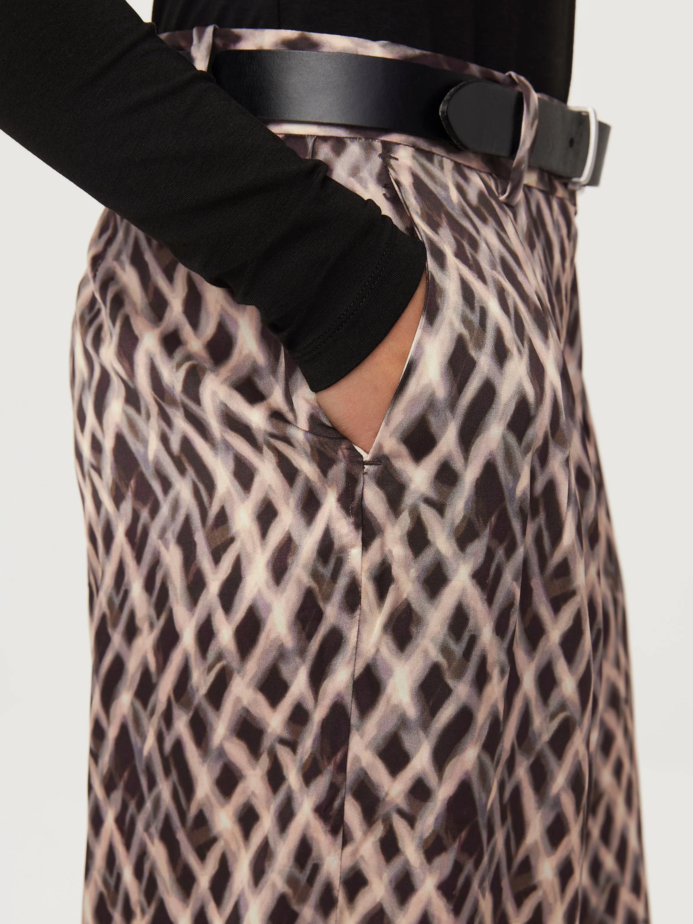 The Emma Wide Satin Pant in Dark Chocolate sold by Frank & Oak product image thumbnail 2