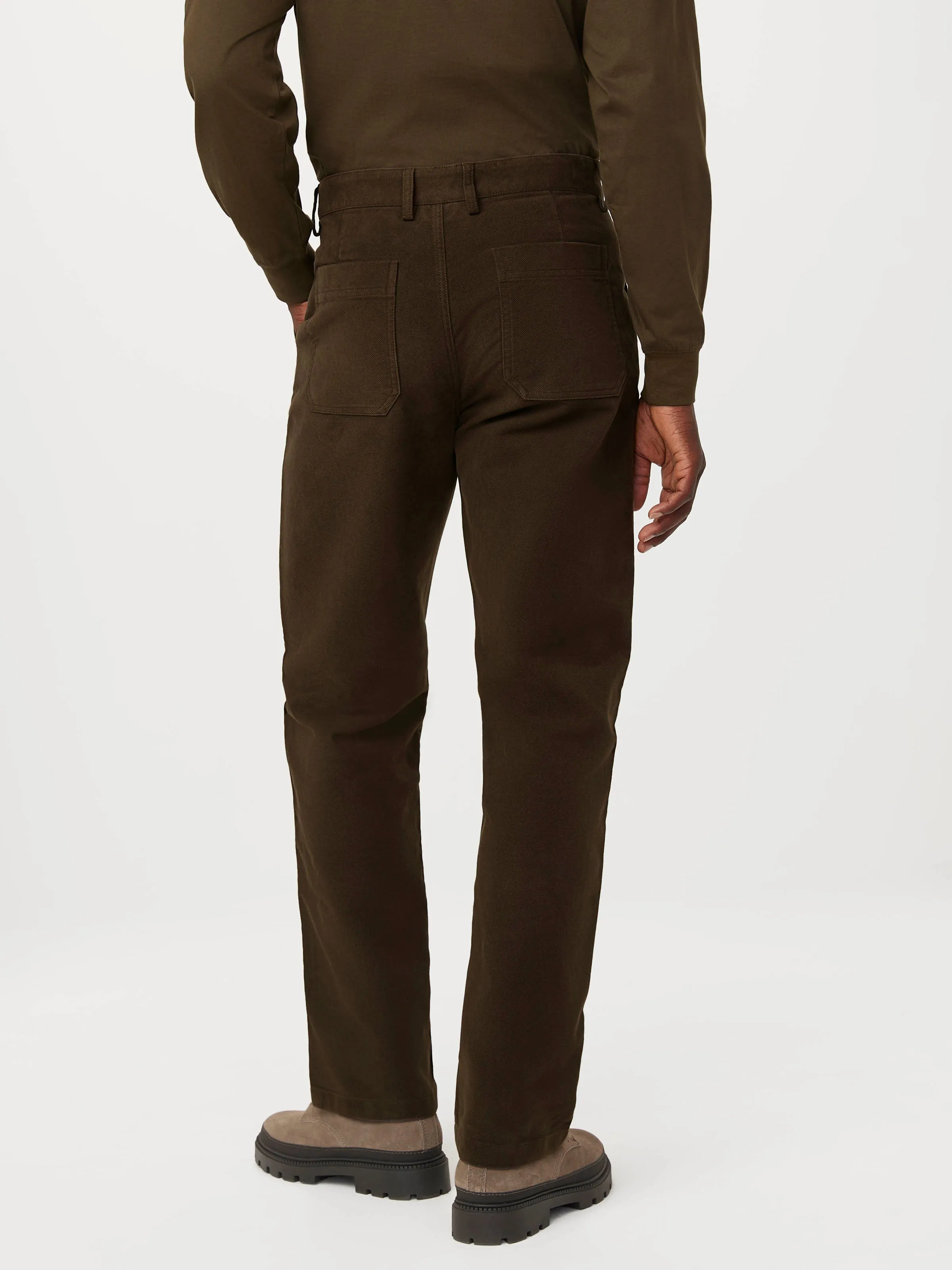 The Joey Straight Moleskin Pant in Dark Taupe sold by Frank & Oak product image thumbnail 3