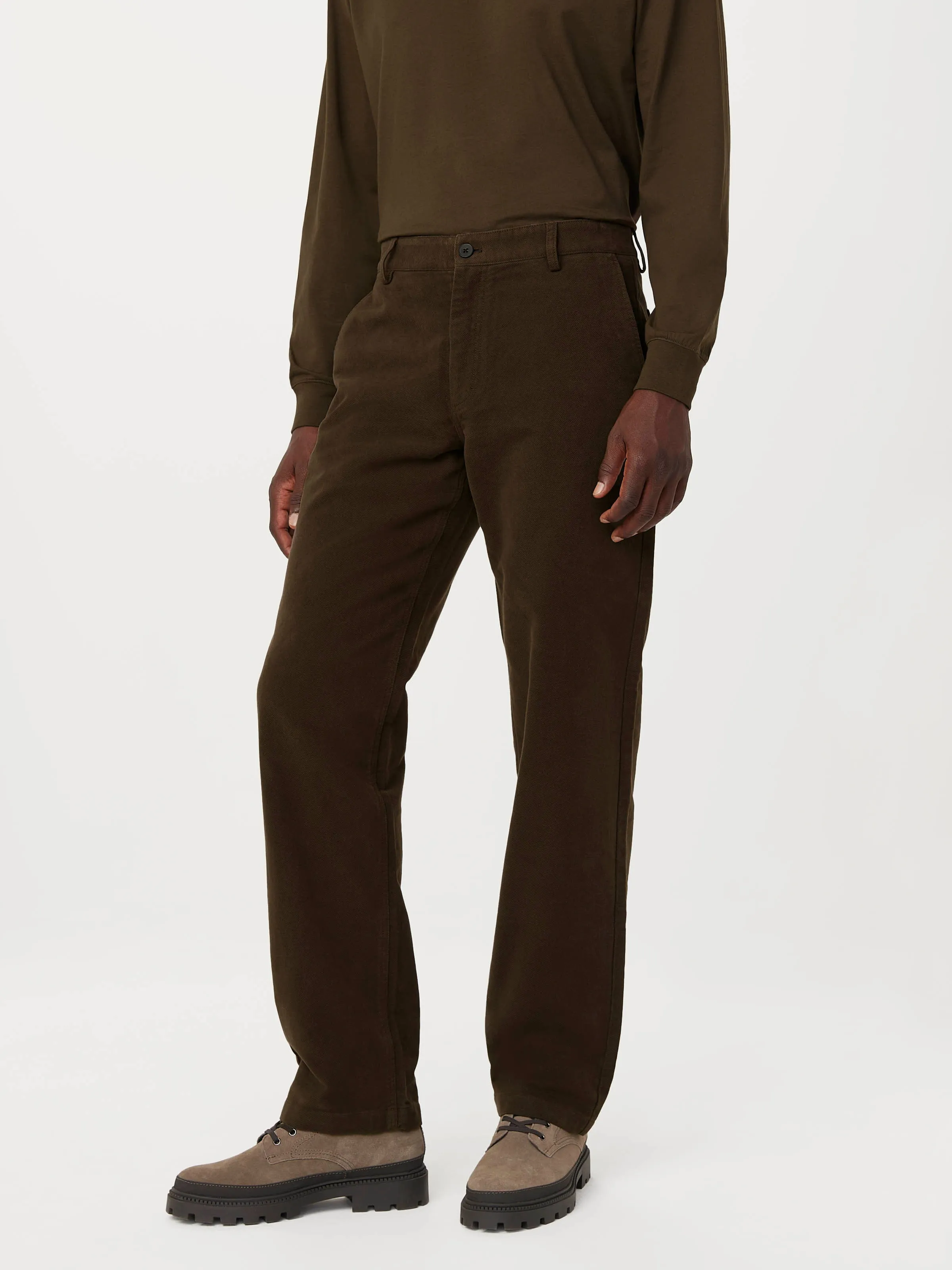 The Joey Straight Moleskin Pant in Dark Taupe sold by Frank & Oak product image thumbnail 2