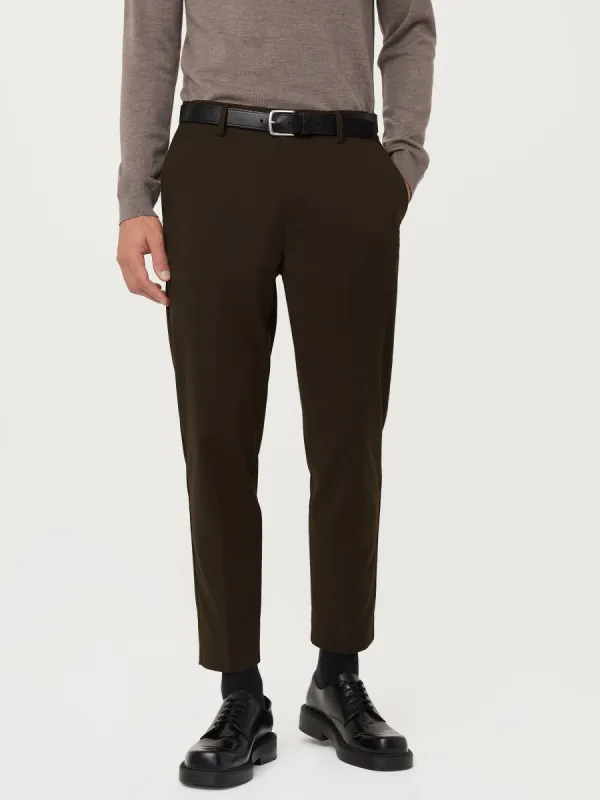 The Colin Tapered Pant in Dark Chocolate sold by Frank & Oak