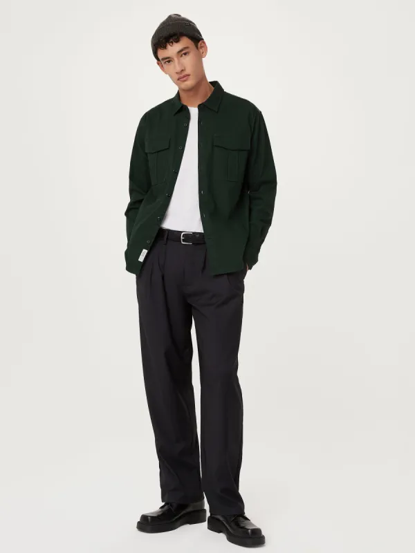 The Utility Shirt  in Forest Green sold by Frank & Oak