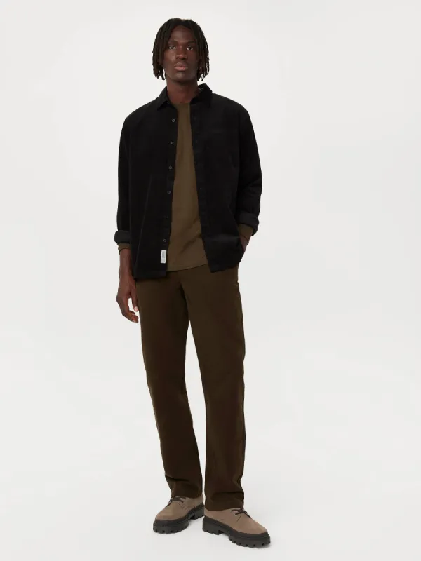 The Fine Corduroy Shirt in Black sold by Frank & Oak