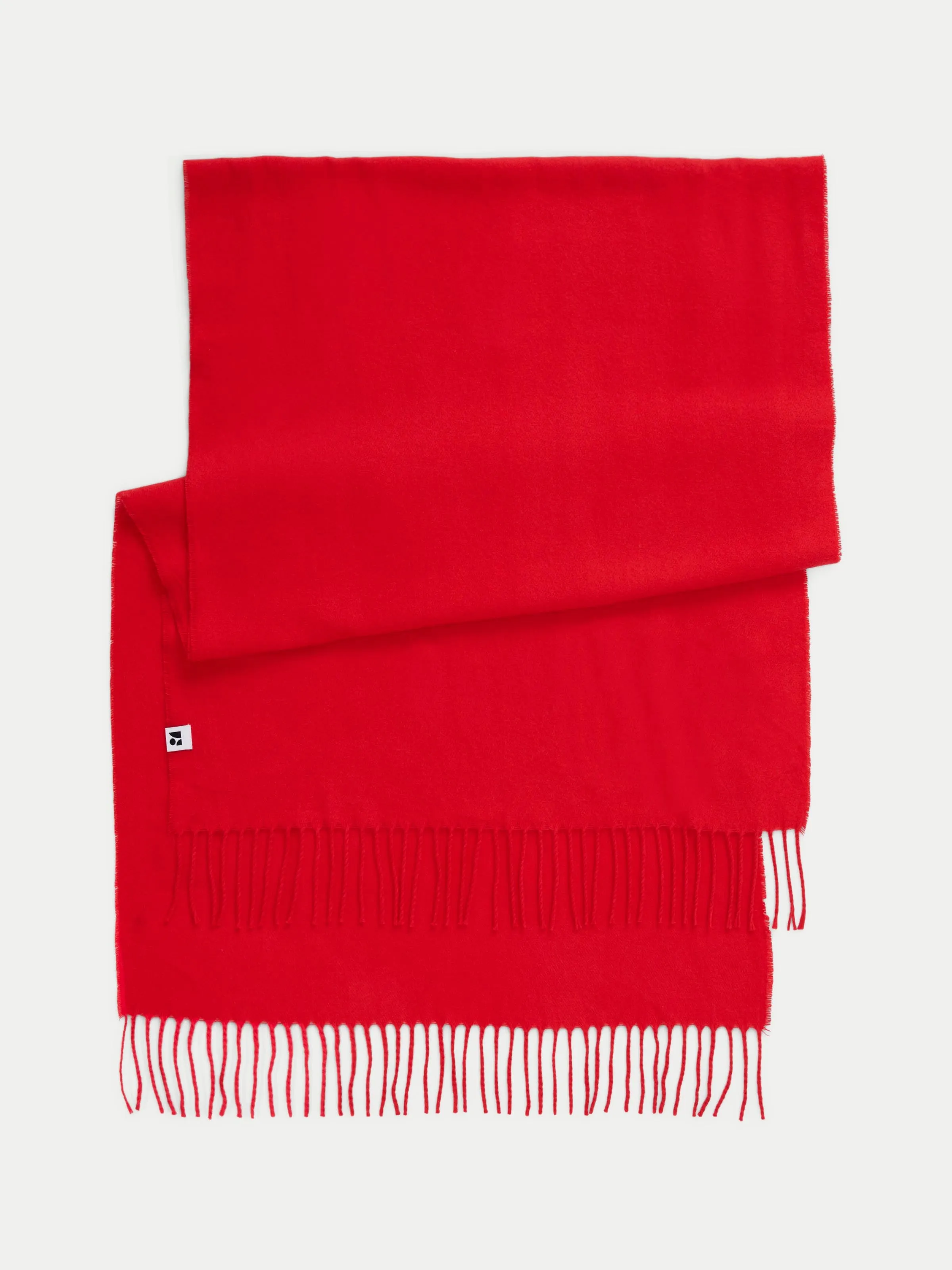 The Solid Scarf in Bright Red sold by Frank & Oak