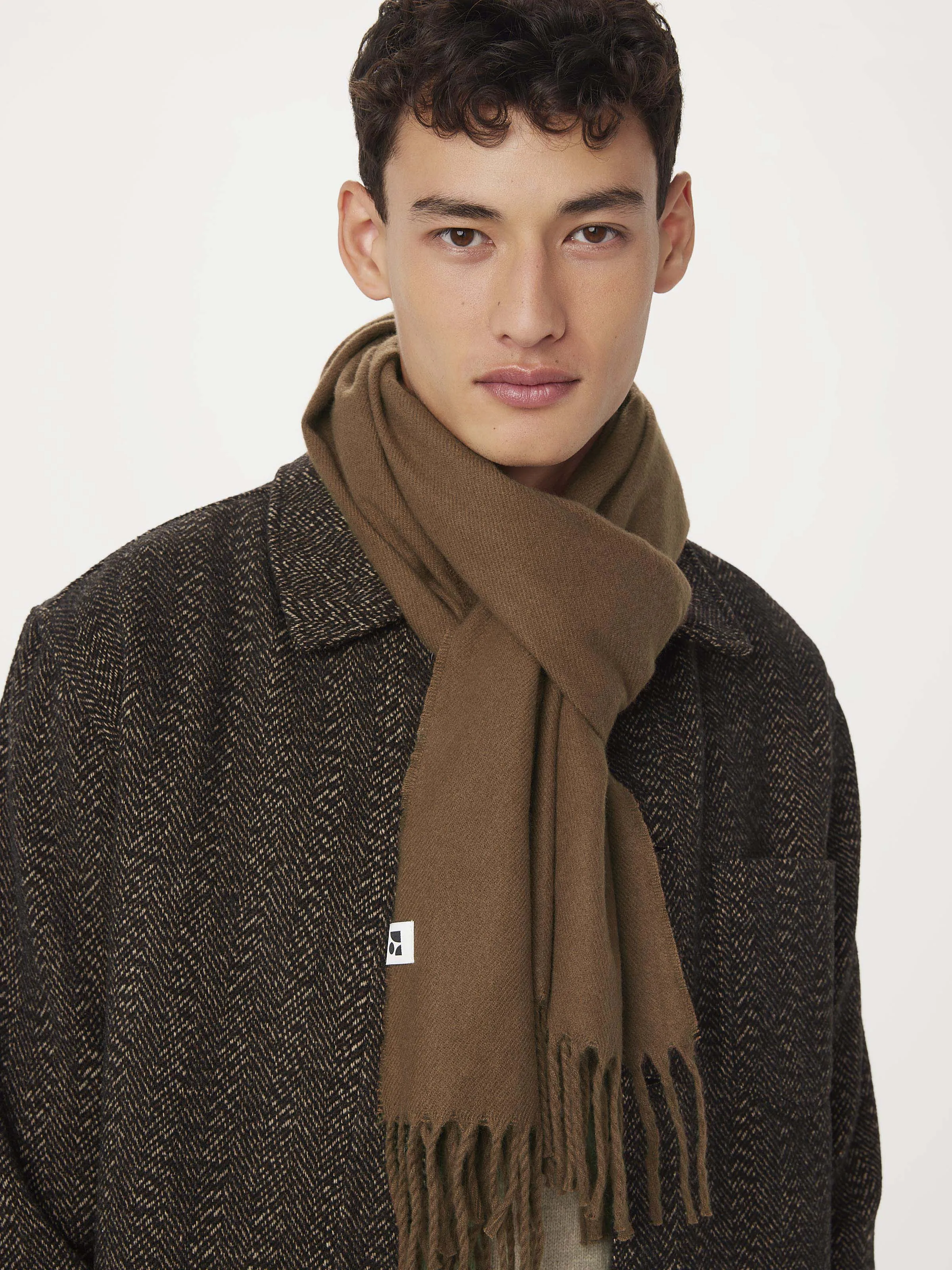 The Solid Scarf in Medium Brown sold by Frank & Oak product image thumbnail 2