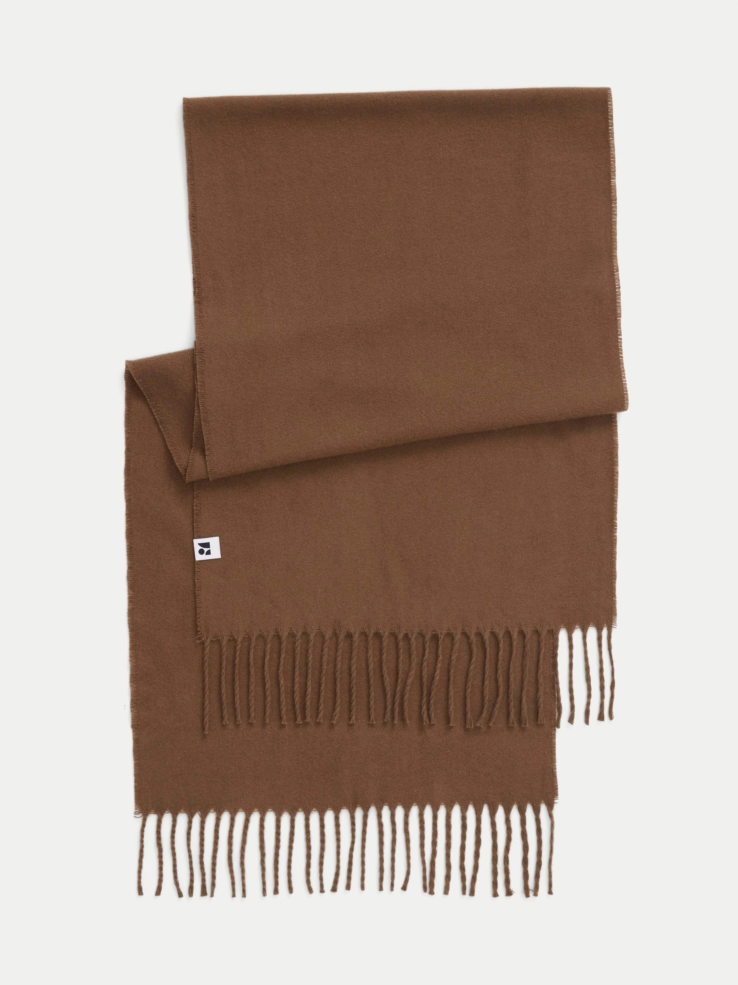 The Solid Scarf in Medium Brown sold by Frank & Oak