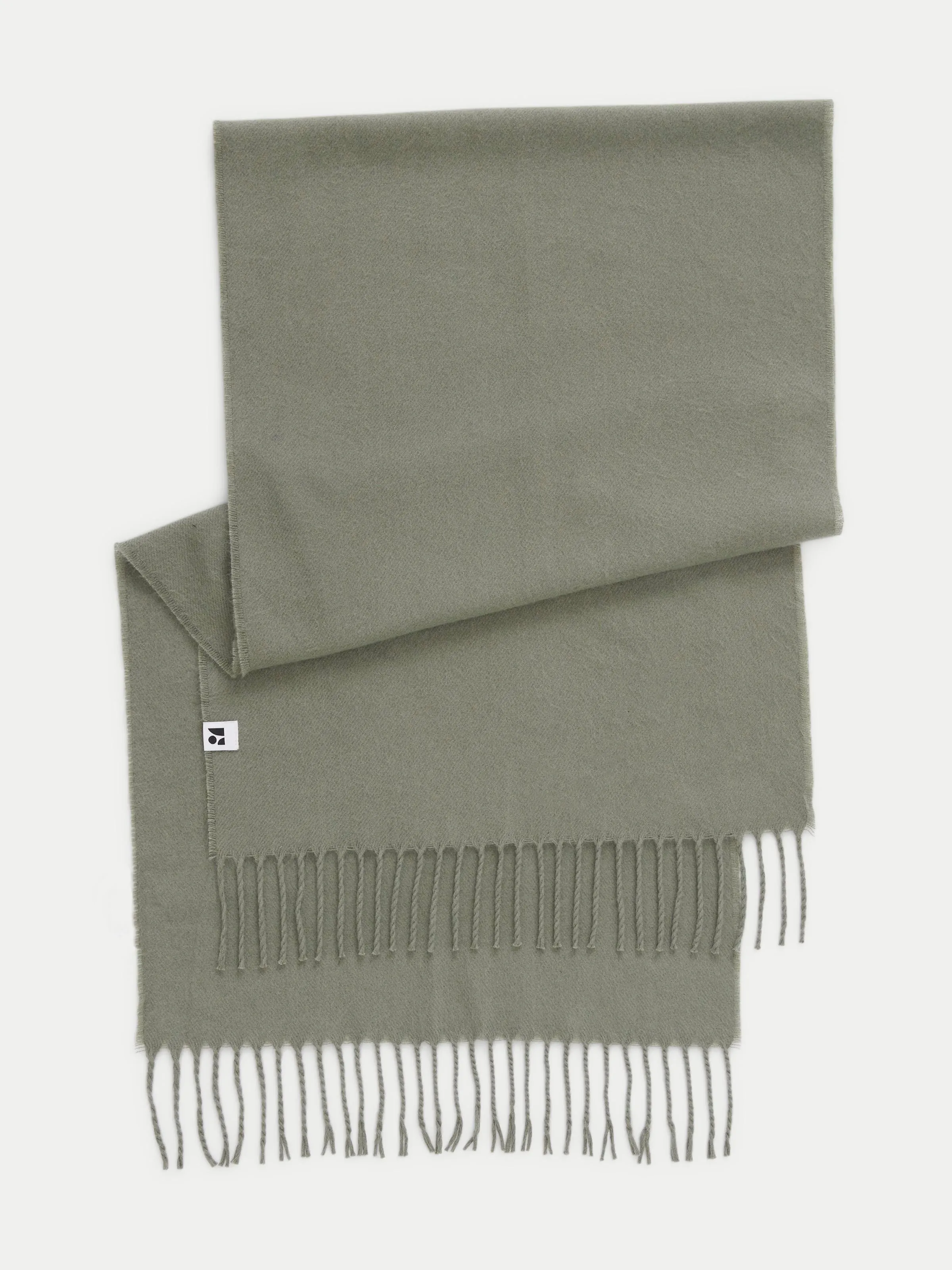 The Solid Scarf in Vetiver Green sold by Frank & Oak