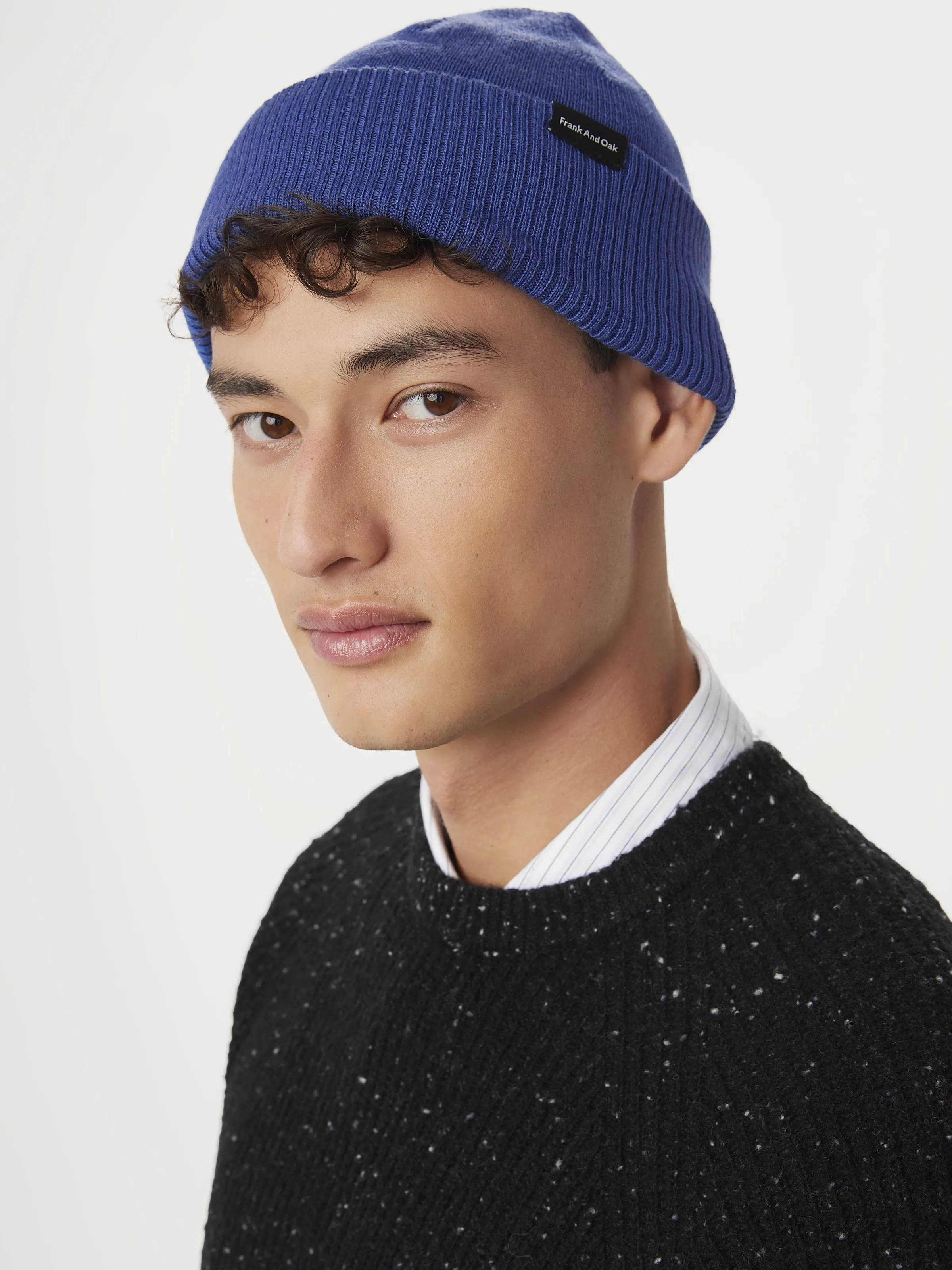 The Merino Wool Beanie in Blue sold by Frank & Oak product image thumbnail 3