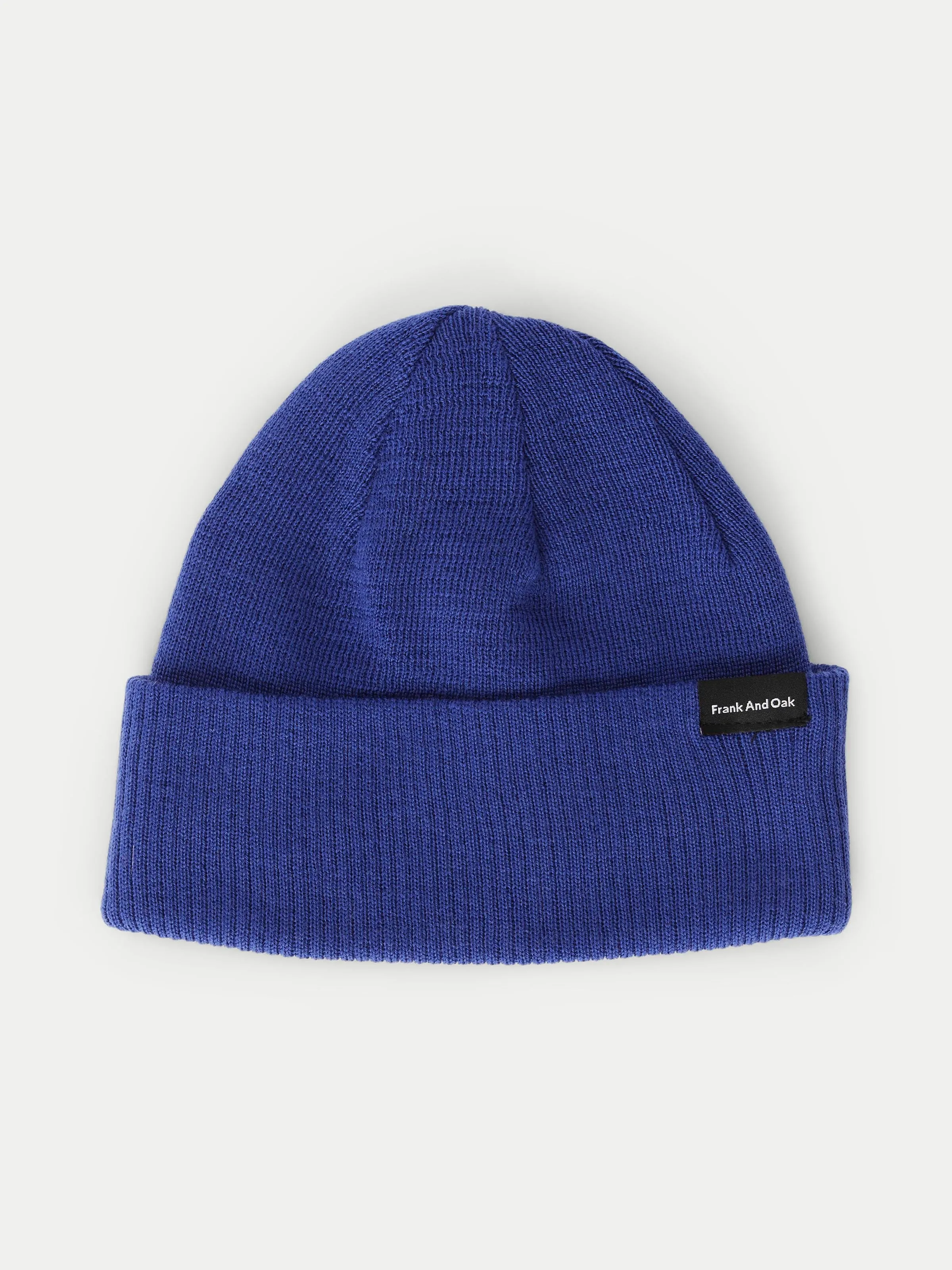 The Merino Wool Beanie in Blue sold by Frank & Oak