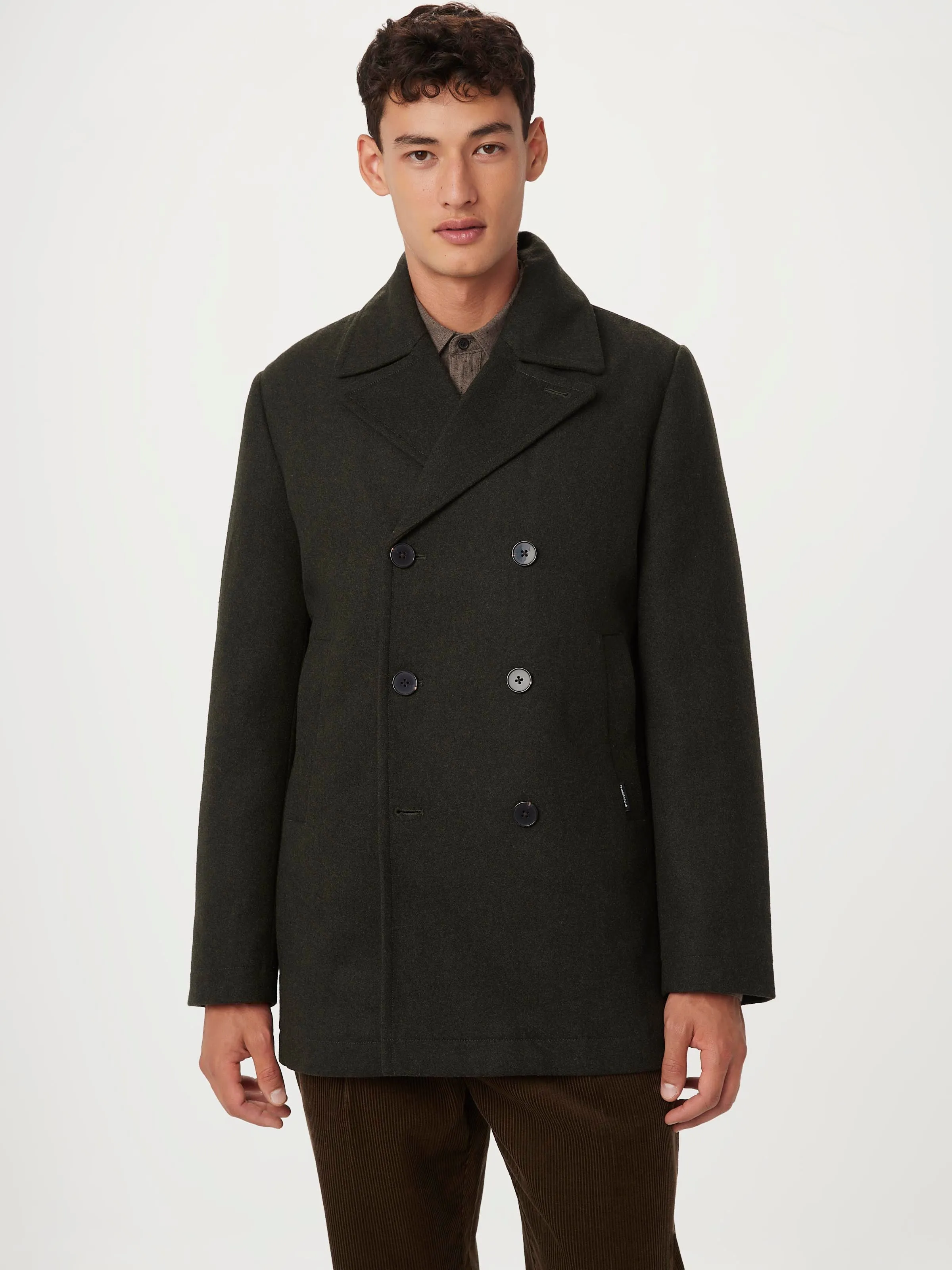 The Nelson Recycled Wool Peacoat in Rosin sold by Frank & Oak product image thumbnail 2