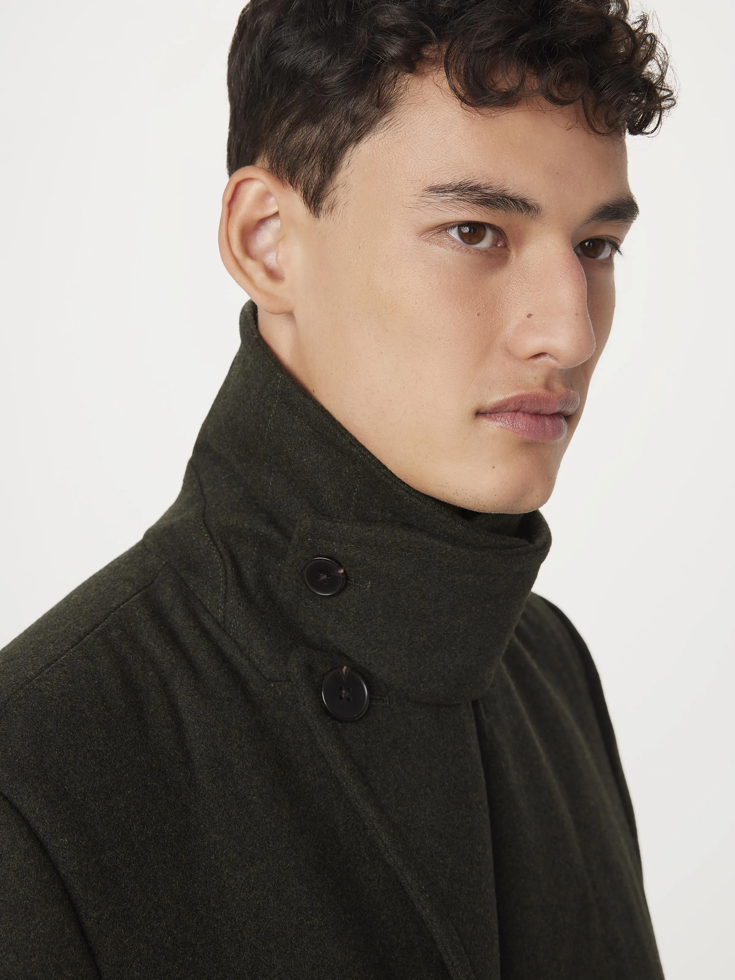 The Nelson Recycled Wool Peacoat in Rosin sold by Frank & Oak product image thumbnail 3