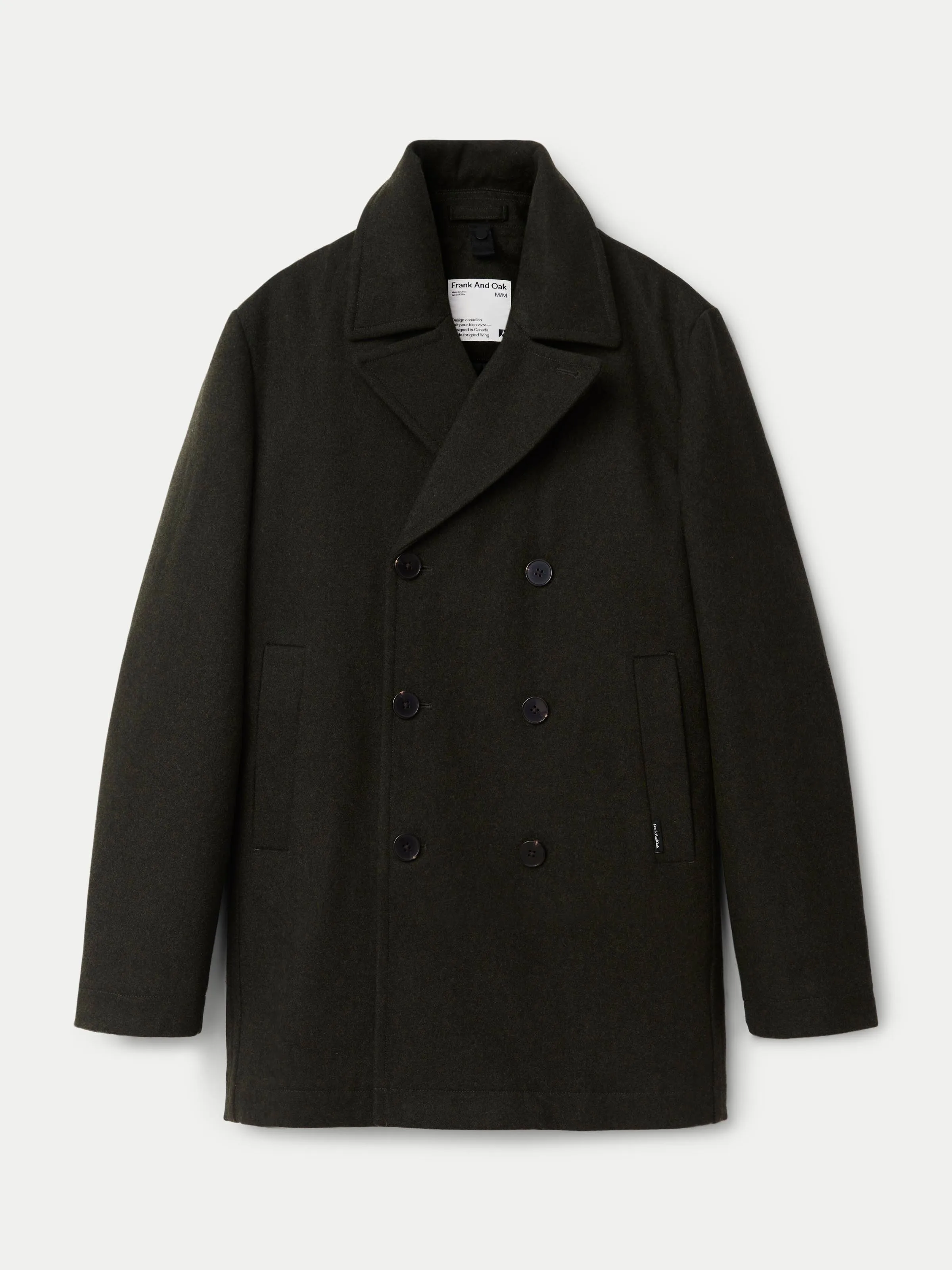 The Nelson Recycled Wool Peacoat in Rosin sold by Frank & Oak product image thumbnail 5