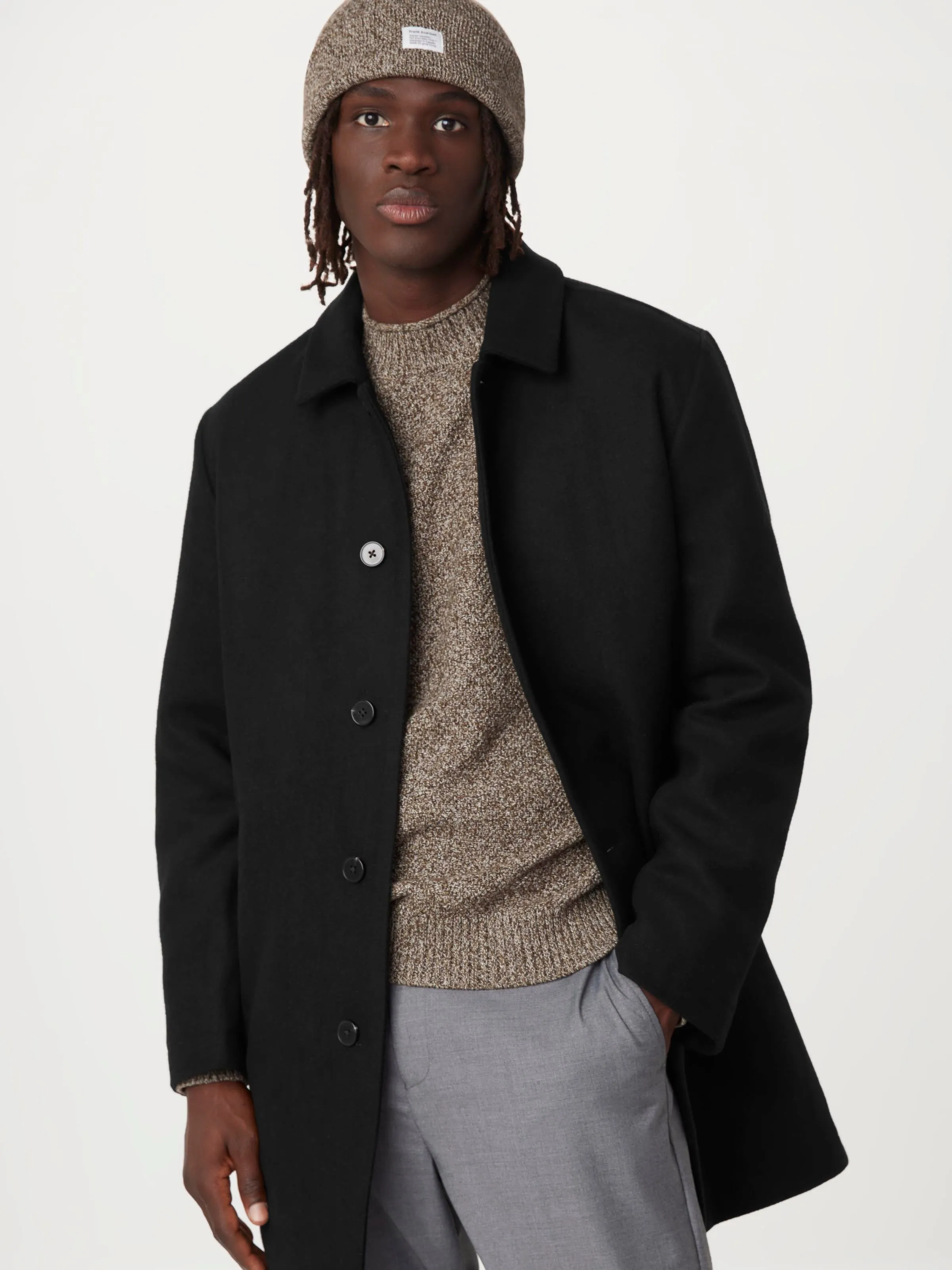 The Smith Mac Topcoat in Black sold by Frank & Oak product image thumbnail 2