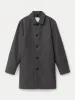 The Smith Mac Topcoat in Charcoal Grey sold by Frank & Oak