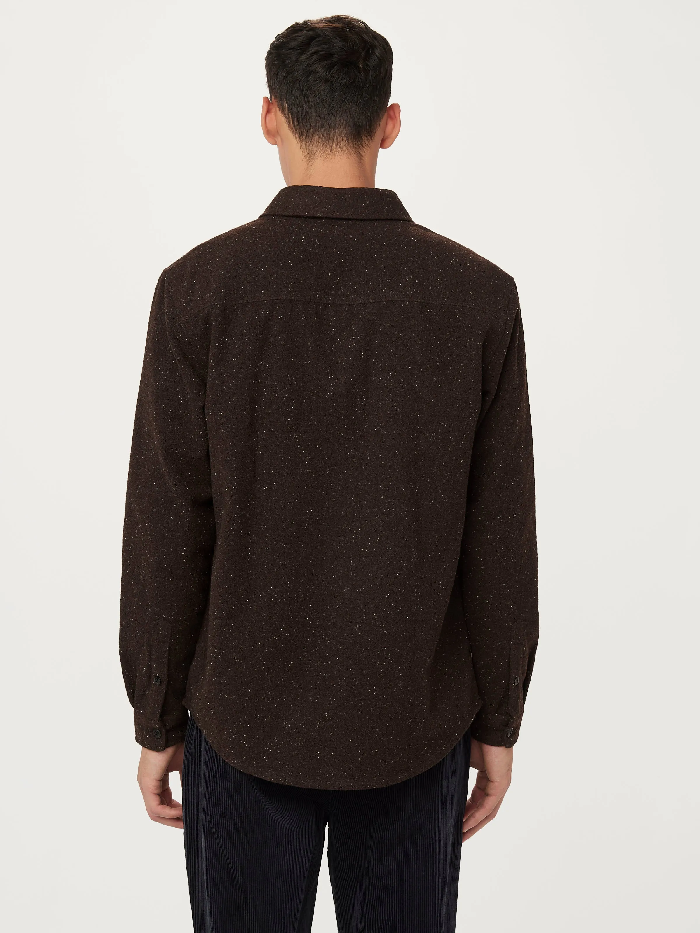 The Neppy Flannel Shirt in Dark Chocolate sold by Frank & Oak product image thumbnail 3