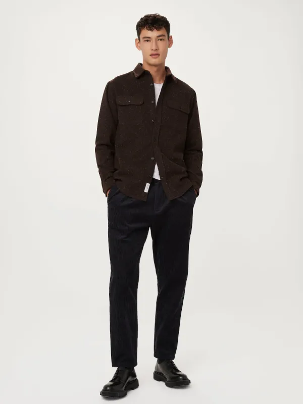 The Neppy Flannel Shirt  in Dark Chocolate sold by Frank & Oak