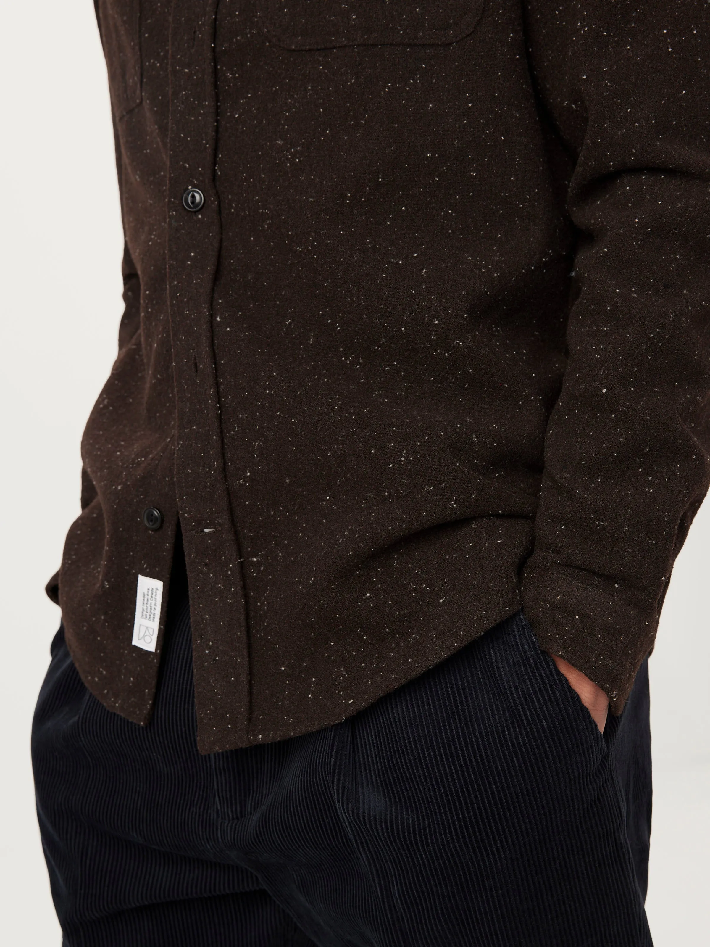 The Neppy Flannel Shirt in Dark Chocolate sold by Frank & Oak product image thumbnail 4