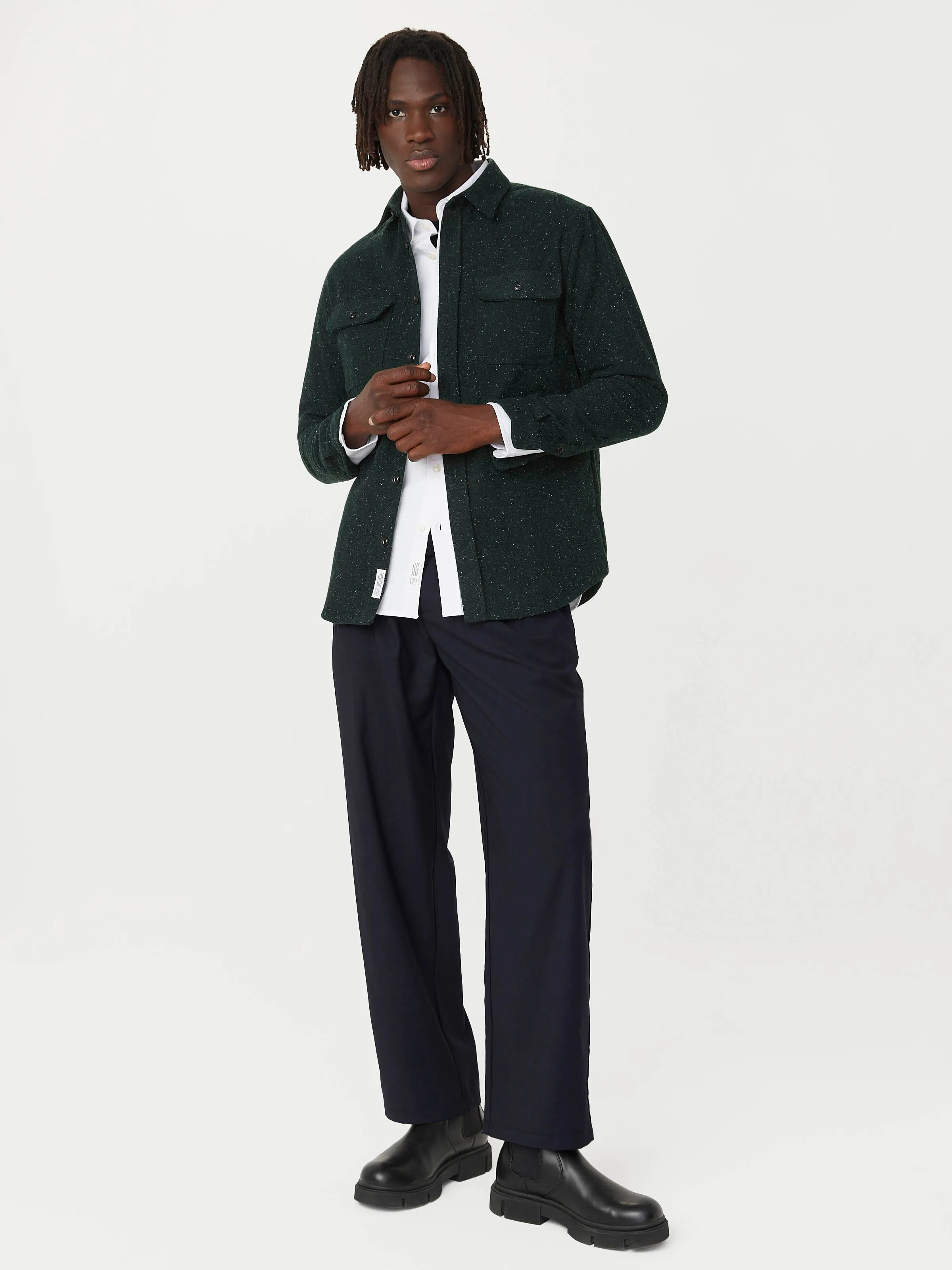 The Neppy Flannel Shirt in Forest Green sold by Frank & Oak product image thumbnail 2
