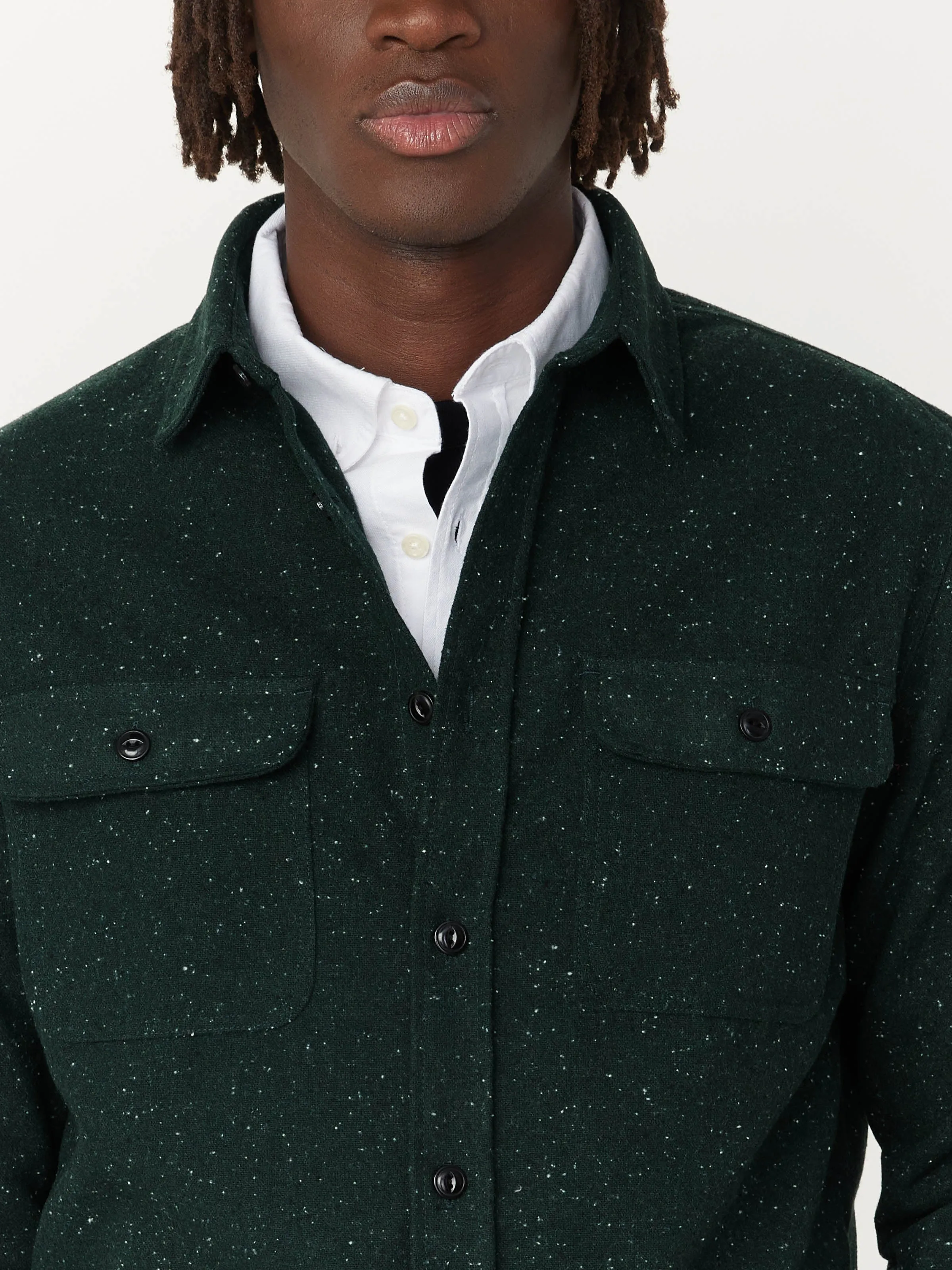 The Neppy Flannel Shirt in Forest Green sold by Frank & Oak product image thumbnail 4