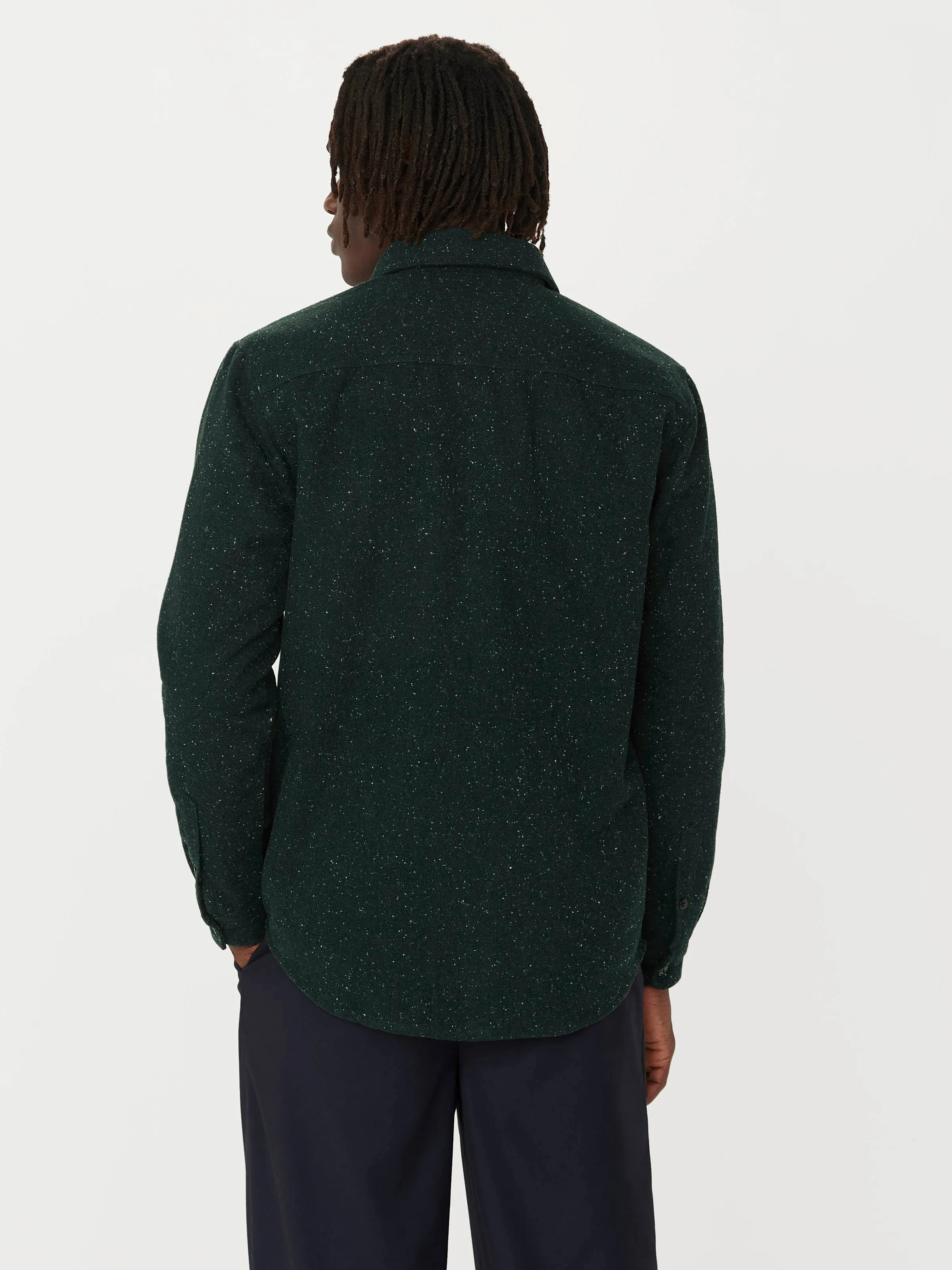 The Neppy Flannel Shirt in Forest Green sold by Frank & Oak product image thumbnail 3
