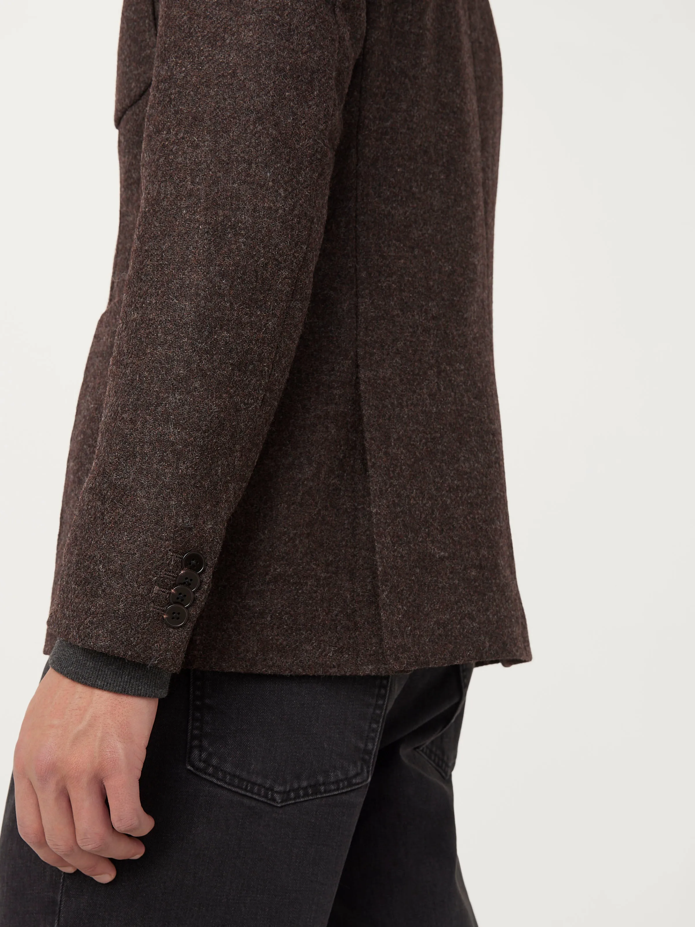 The Moon Heritage Blazer in Brown Heather sold by Frank & Oak product image thumbnail 3