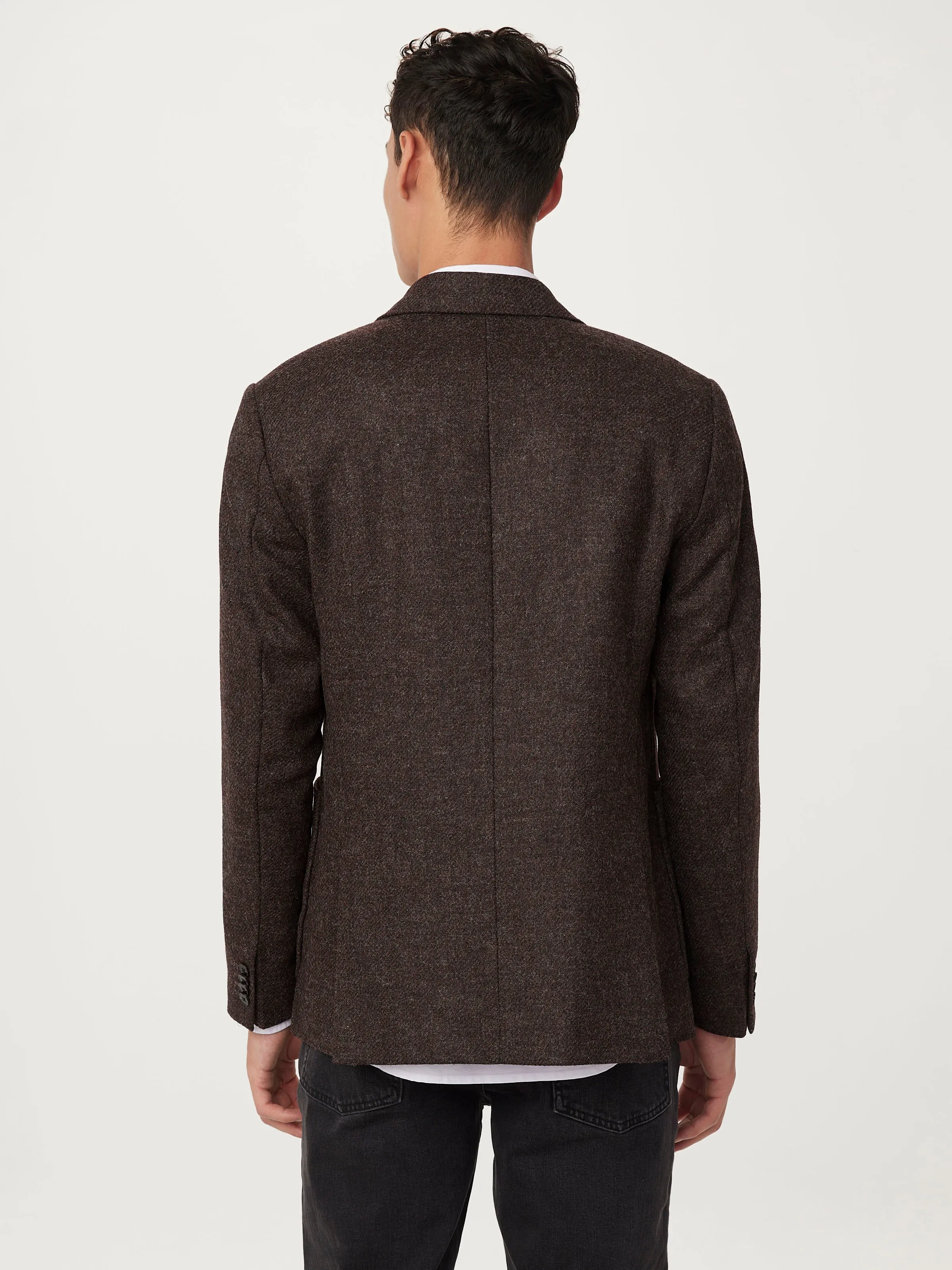 The Moon Heritage Blazer in Brown Heather sold by Frank & Oak product image thumbnail 4