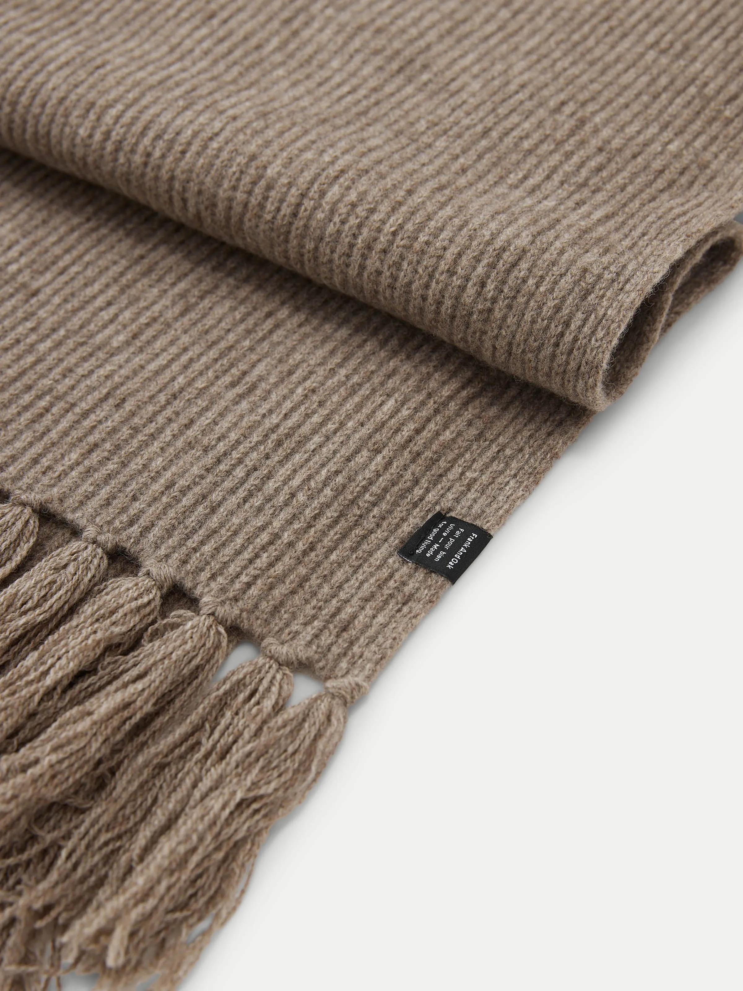 The Yak Wool Scarf in Brown Heather sold by Frank & Oak product image thumbnail 3