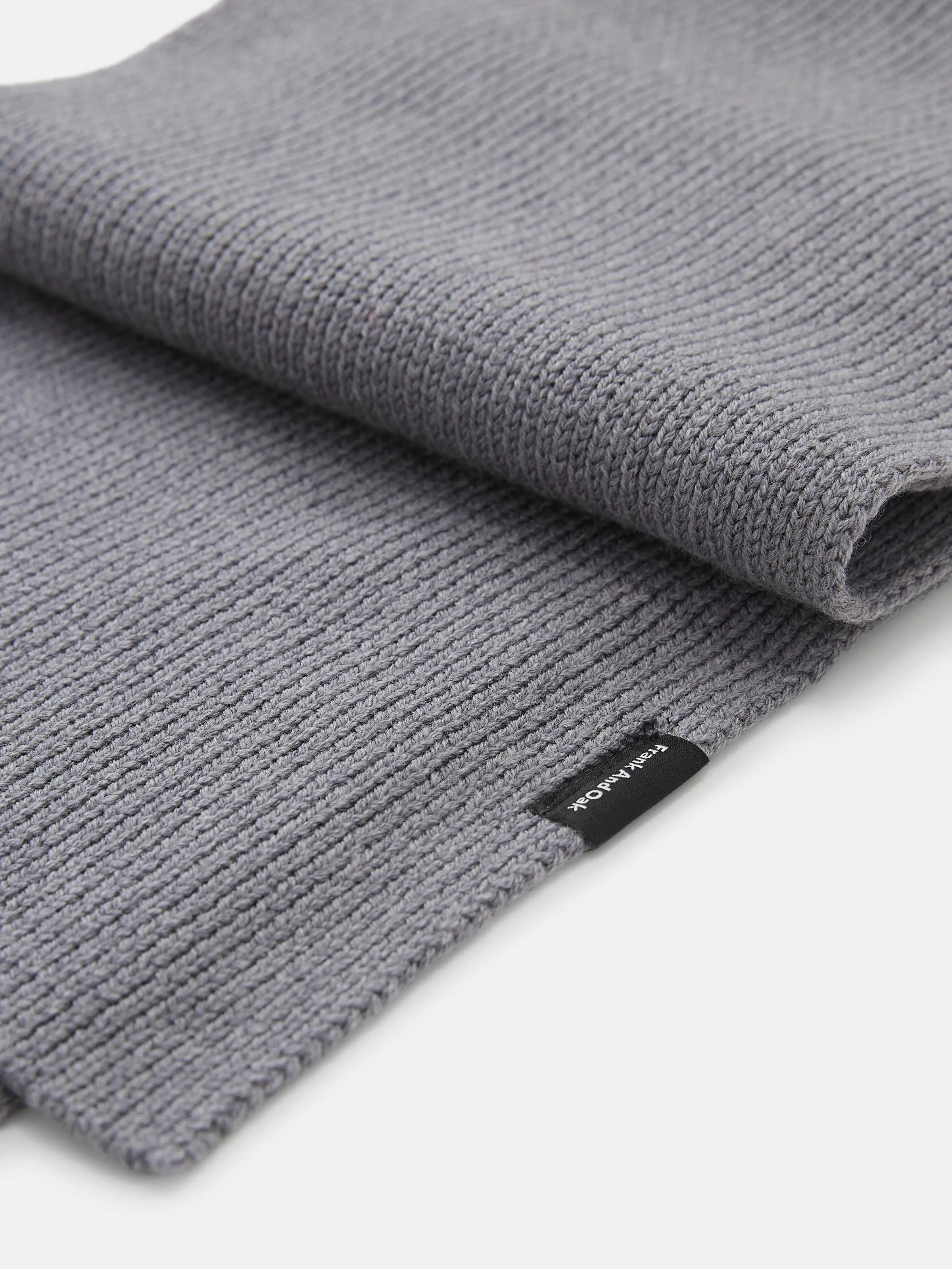 The Merino Wool Scarf in Medium Grey sold by Frank & Oak product image thumbnail 3
