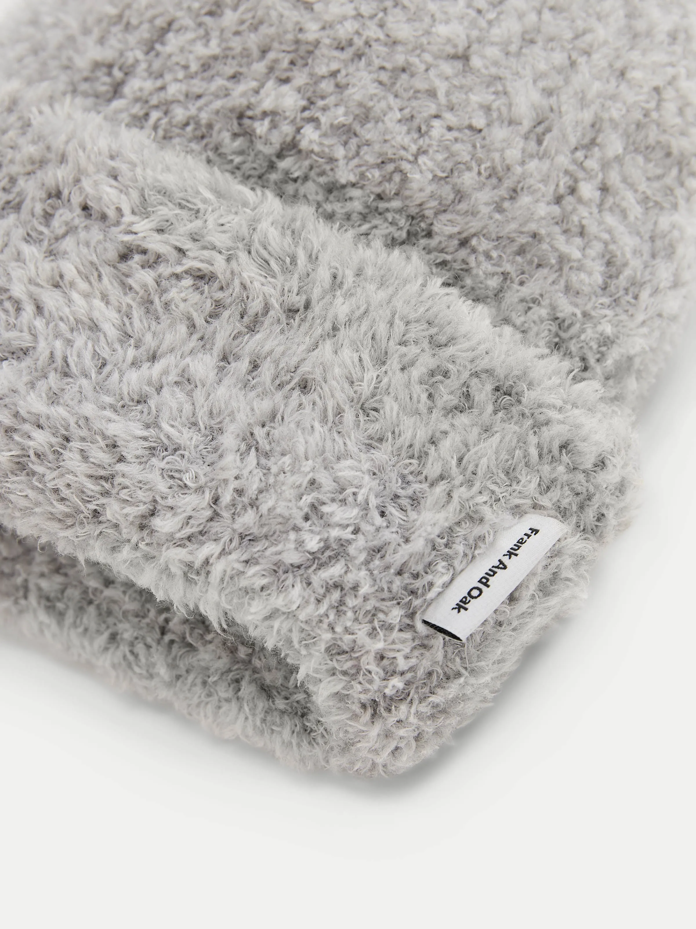 The Fuzzy Merino Wool Beanie in Light Grey sold by Frank & Oak product image thumbnail 3