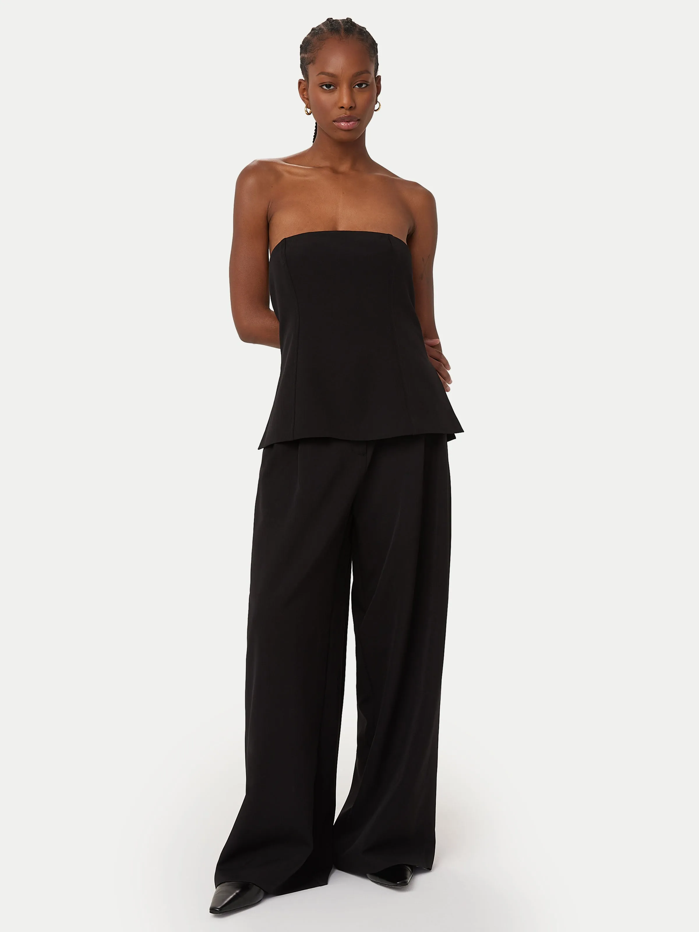 The Long Bustier in Black sold by Frank & Oak