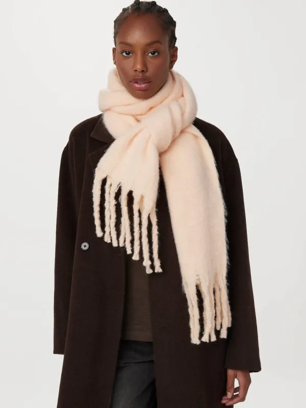 The Fuzzy Scarf in Cloud Pink sold by Frank & Oak