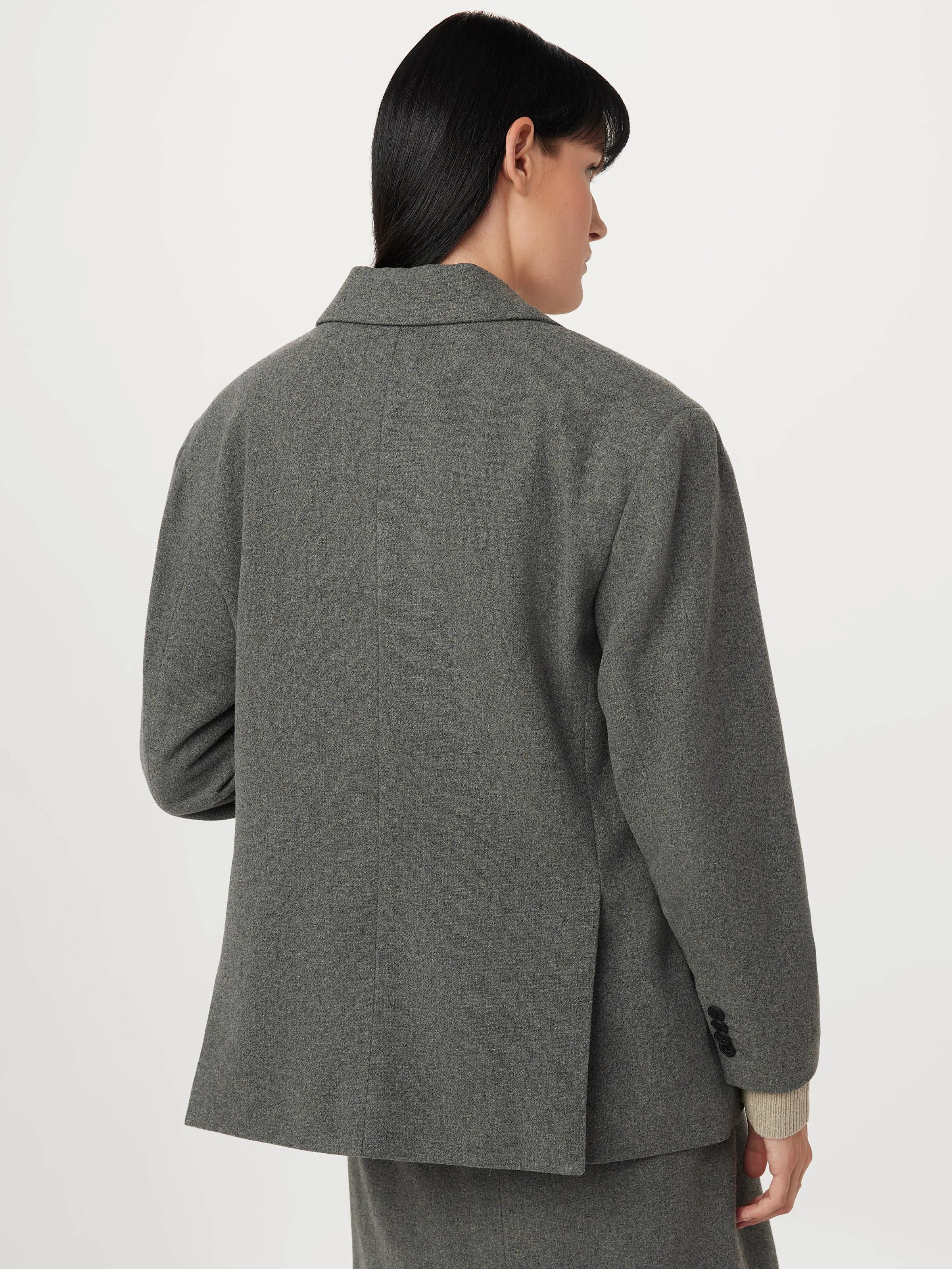 The Loose Recycled Wool Blazer in Grey Black sold by Frank & Oak product image thumbnail 4