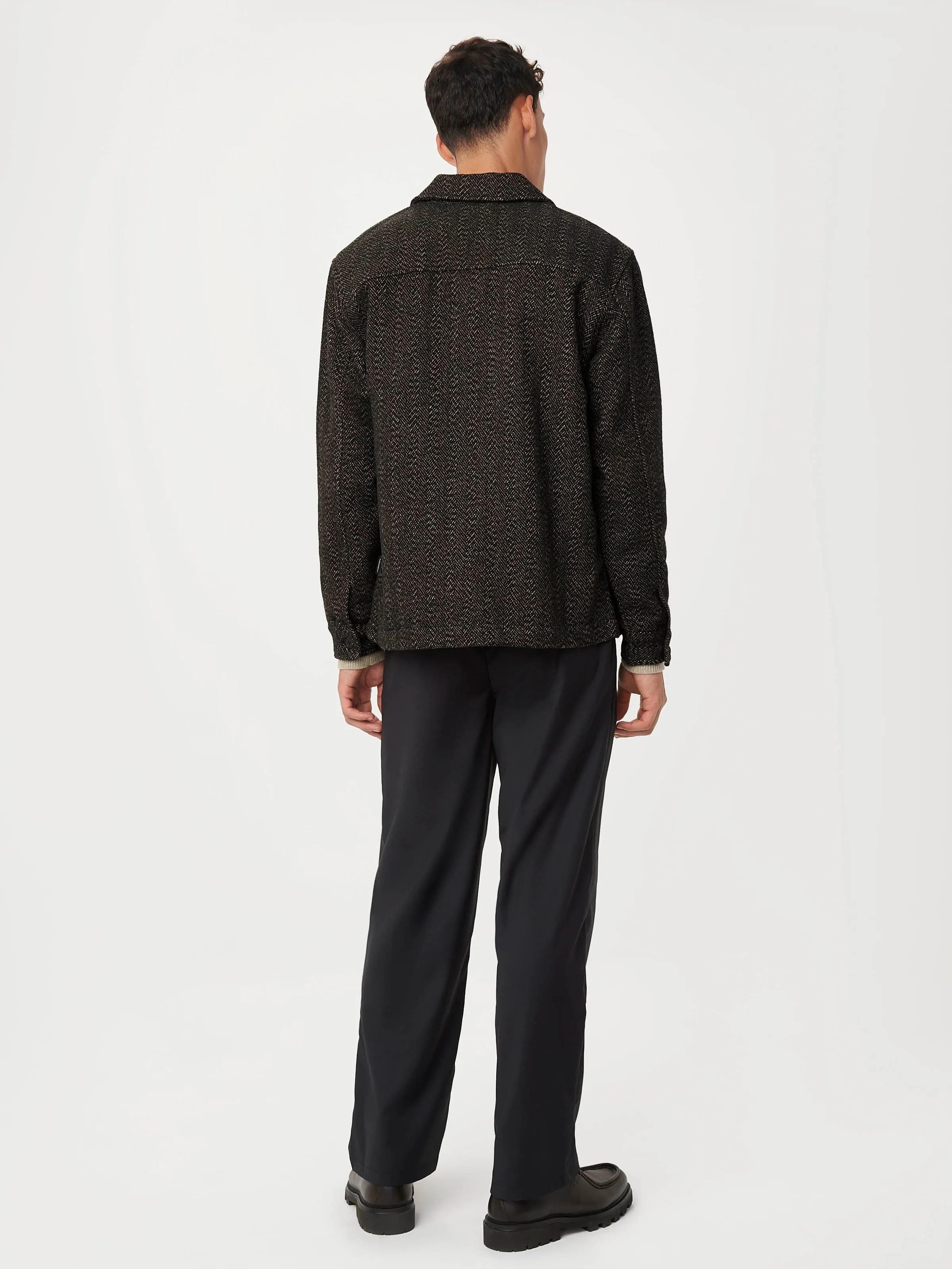 The Herringbone Overshirt in Brown Heather sold by Frank & Oak product image thumbnail 4