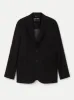 The Recycled Wool Blazer in Black sold by Frank & Oak