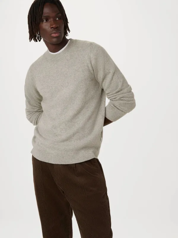 The Yak Wool Crewneck Sweater in Light Grey sold by Frank & Oak
