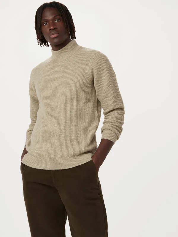 The Yak Wool Mock Neck  in Marsh Green sold by Frank & Oak